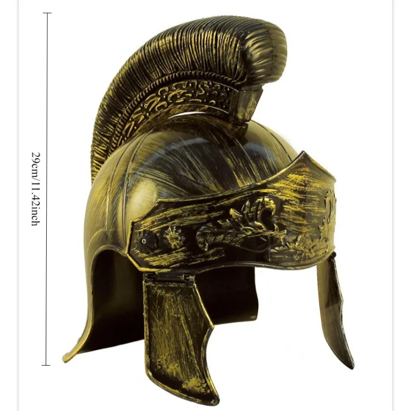 Spartan Roman General Warrior Helmet Unisex Adult Cosplay Head Accessory For Halloween LARP Stage Ancient Themed Role Play