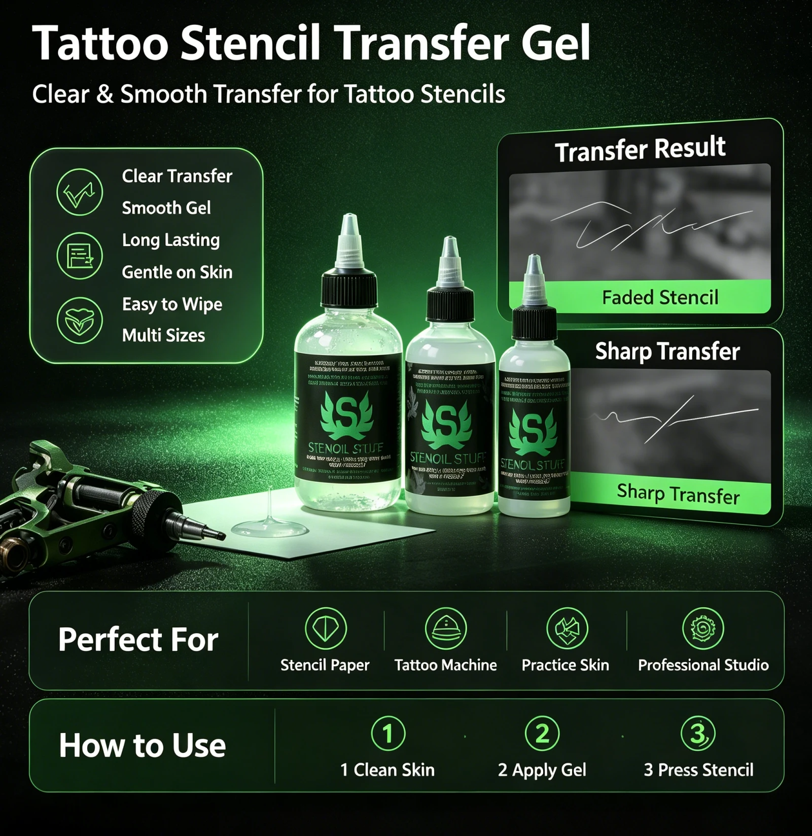 Professional Tattoo Stencil Magic Gel Magic Gel Thermal Copier Gel Transfer Stuff Tattoo Pigment Supplies Tattoo Accessories