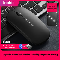 Inphic M1PRO Bluetooth Mouse Rechargeable 2.4G Wireless Mouse Office Mute Ultra thin and portable For Computers Laptops Tablets