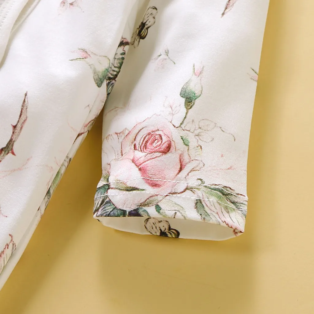 2024 Autumn Baby Onesie Newborn Baby Girl Floral Print Long Sleeve Cute Romper for Infant 0-18 Months Jumpsuits Toddler Girl