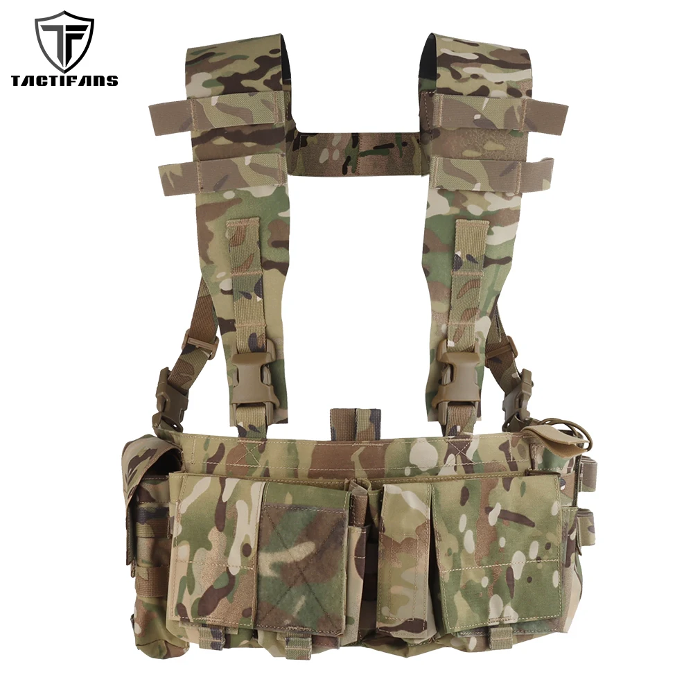 

MF Style UW Tactical Chest Rig The Pusher GEN VI 3" Wide Shoulder Strap Front Four GP Radion Magazine Pouch Patrol Hunting Vest