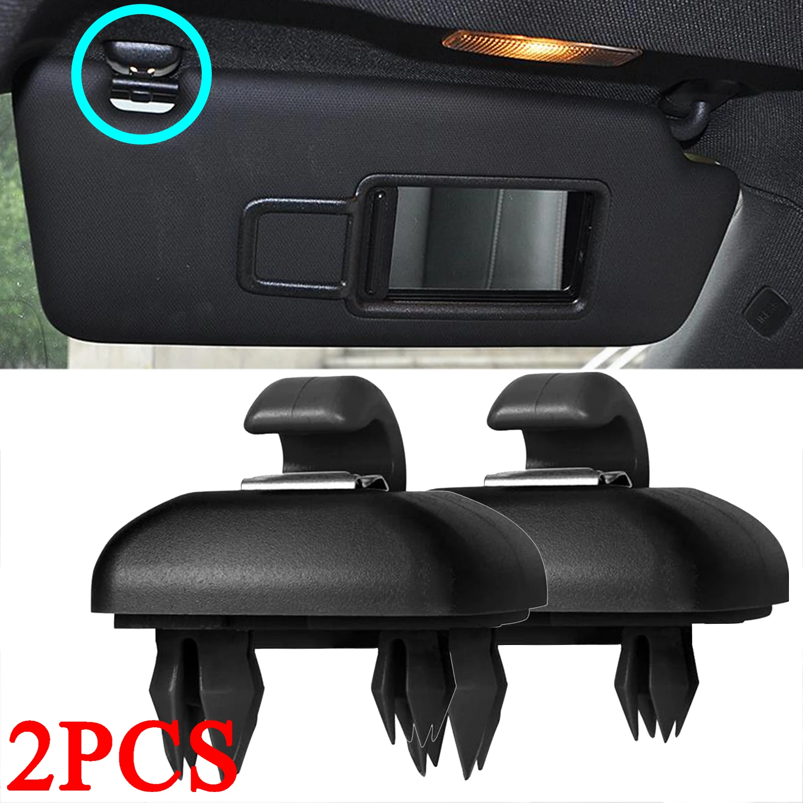 2Pcs Sun Visor Clip Hook Buckle Interior Bracket for Audi A1 A3 A4 A5 Q3 Q5(8E0857562)A7 B6 B7 B8 S4 S5  8U0857562A 8U08575624PK