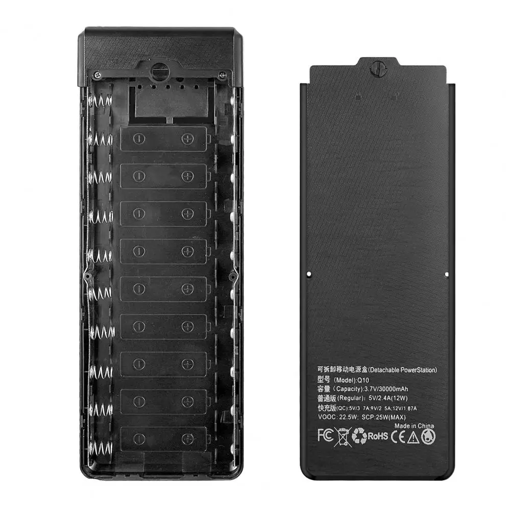 Power Bank Box Safe 10x18650 Batteries Replacement Power Bank Shell Solderless DIY Mobile Power Case for Cell Phone