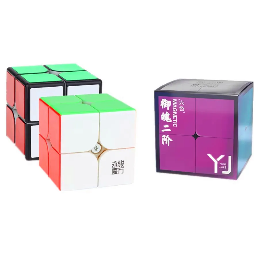 YJ Yupo 2x2 V2 M Magnetic Magic Speed Cube Stickerless Yongjun 2x2 Professional Fidget Toys Yupo V2M Cubo Magico Puzzle