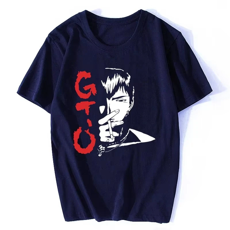 Lustiges Anime Great Teacher Onizuka T-Shirt für Männer, Kurzarm, GTO Manga T-Shirt, O-Ausschnitt, Baumwoll-T-Shirt, Japanisches Casual-Sommer-Top – Detail 3