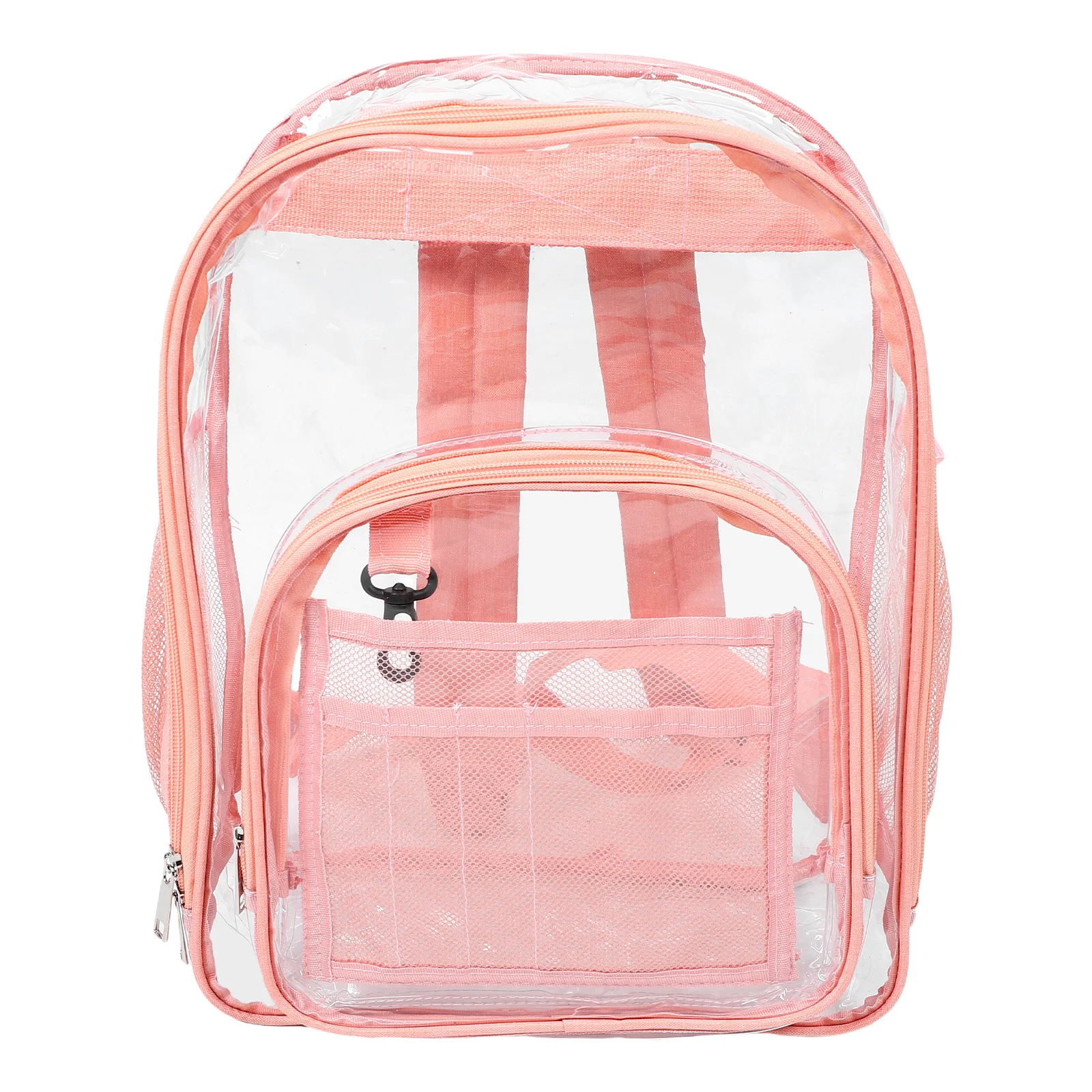 PVC Transparent Clear Backpack Large Capacity Waterproof School Bag for Girls with Comfortable Reinforced Shoulder Straps Clear