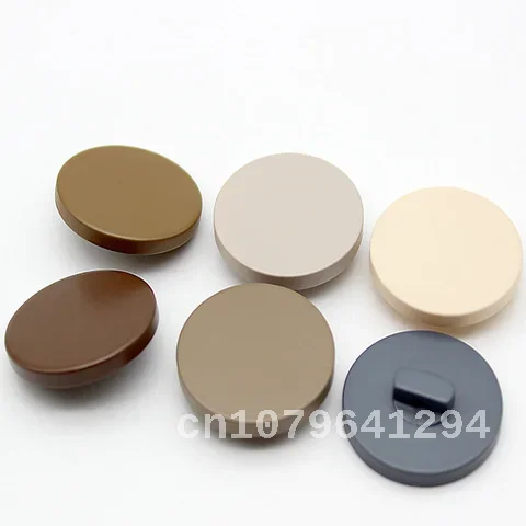 HL 10PCS 15/18/21/25/30mm Flat Spray Paint Round Shank Coat Button Resin Windbreaker Coat Button Suit Button Cufflinks