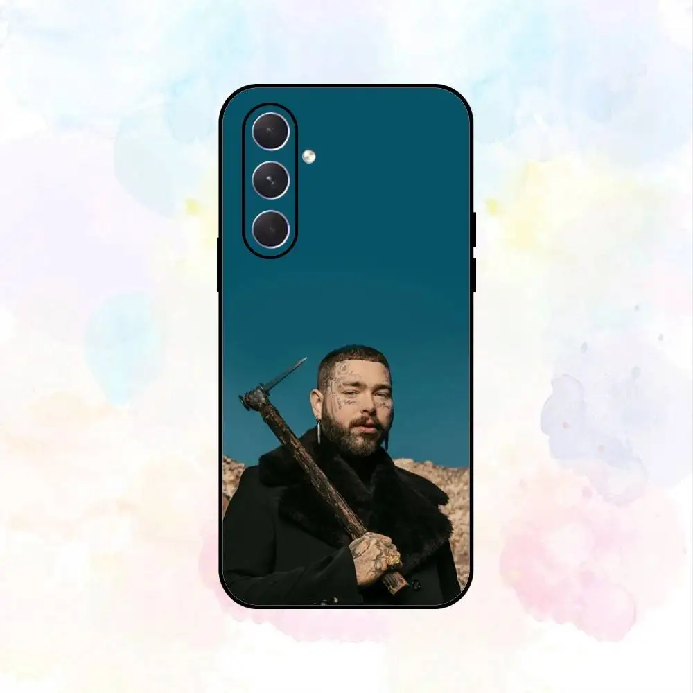 P-Posts Singer M-Malone   Phone Case For Samsung Galaxy A73,A72,A71,A70,A53,A52,A51,Others Soft Black Shell