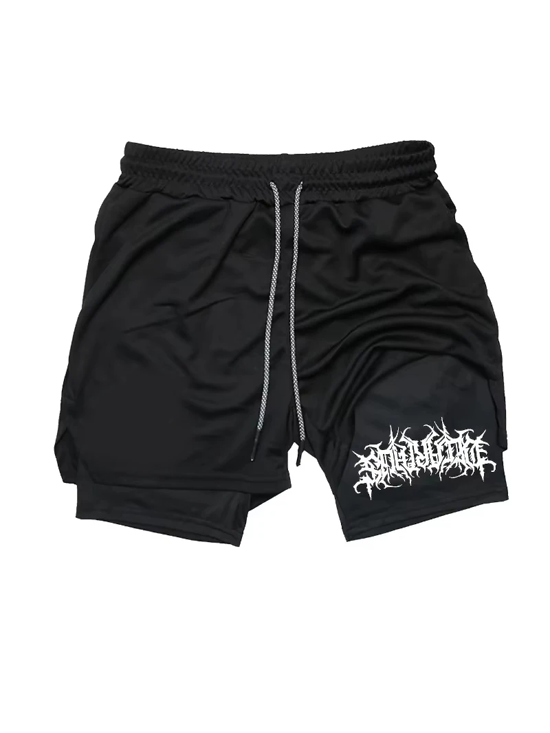 

New Running Shorts Men Gym Sports Shorts 2 In 1 Quick Drying Workout Training Gym Fitness Jogging Short Pants Summer 907