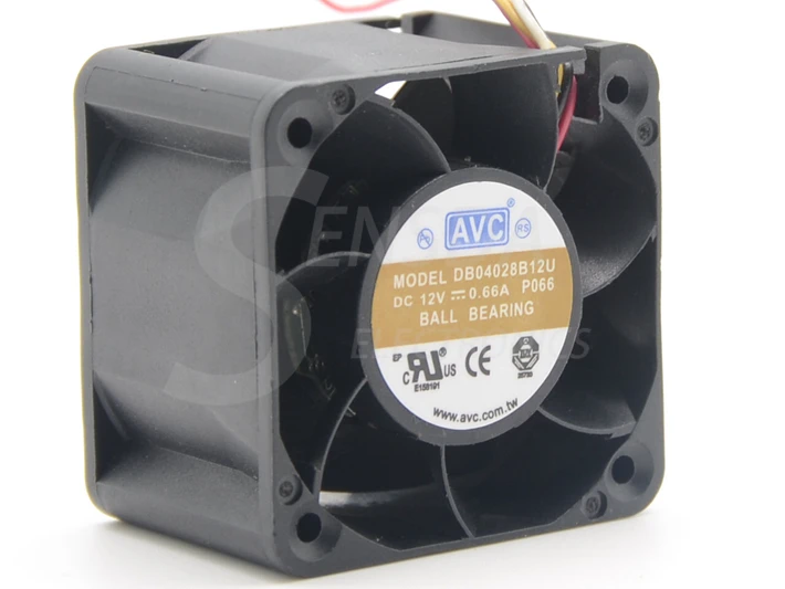 

For AVC DB04028B12U P066 DC 12V 0.66A Cooling Fan For Server Square Fan 40x40x28mm 40mm 4-Wire
