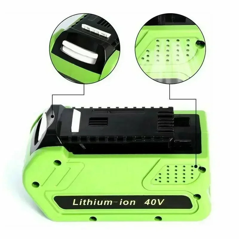 40V Replacement Lithium Battery for 6000mAh GreenWorks 29472 29462 Battery G-MAX Power Tool 29252 20202 22262 25312 L50