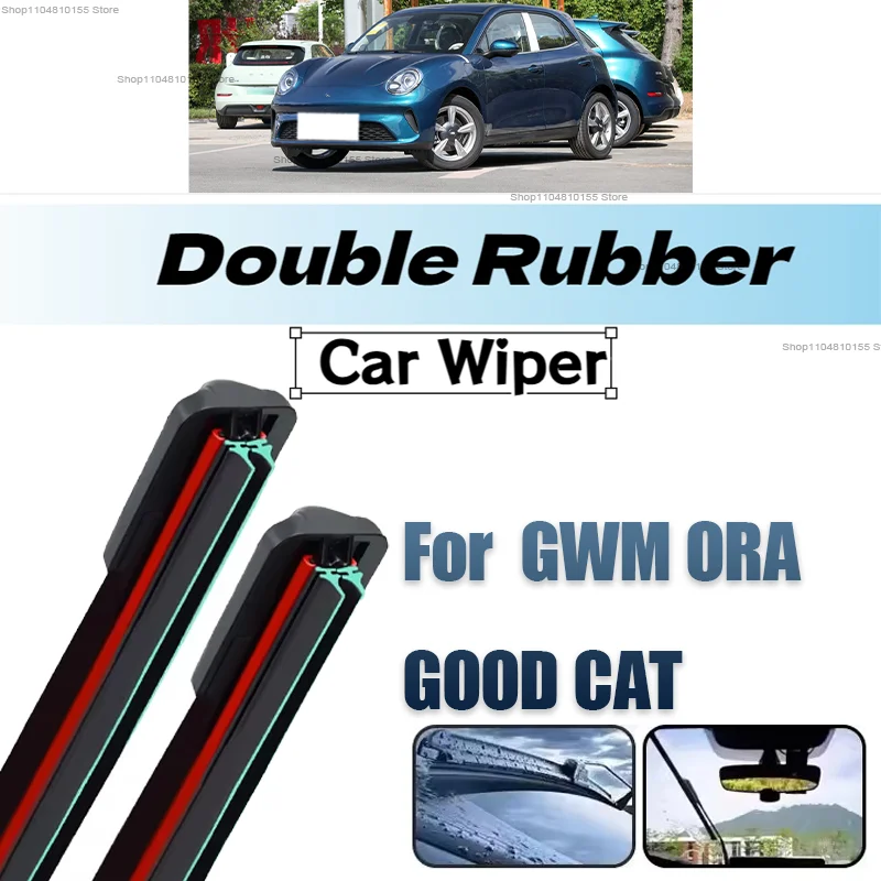 

2PCS Car Wiper for GWM ORA Good Cat 2021-2024 Front Windshield Windscreen Wiper Blade Rubber Accessories 2021 2022 2023 2024