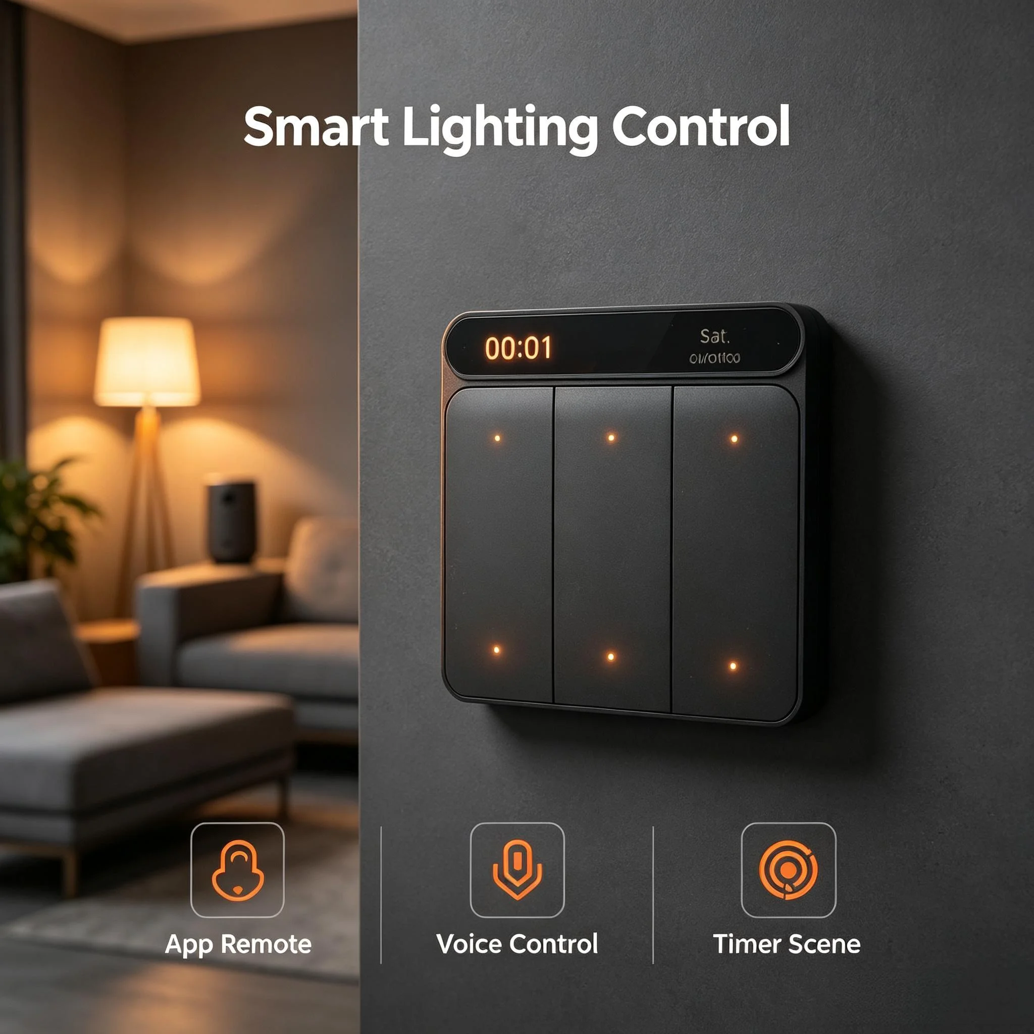 Tuya Smart Life Zigbee Smart Screen Display Switch Custom Button Name Alexa Voice Control Scene Control Switch