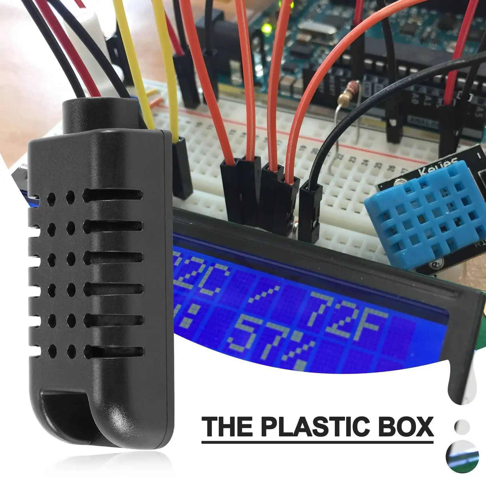Plastic Case Small Humidity Sensor Electronics Box Instrument Enclosure Project Box Control Box(2 Pcs)-ABVK