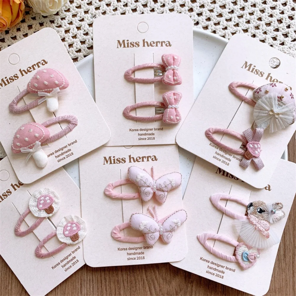 2 Stück/Set Kinder Kawaii Schmetterling BB Haarspangen Niedliche Rosa Haarklammern Mädchen Haarspangen Haarnadeln Kopfschmuck Kinder Haaraccessoires