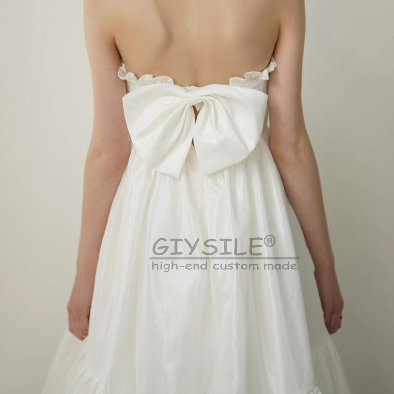 GIYSILE Customized French Strapless Light Wedding Dresses Luxury 2025 Floral Decor Elegant A-line Dress vestidos de novia boda