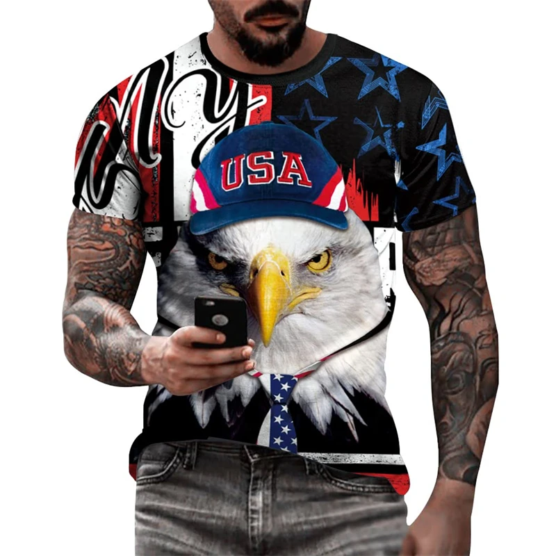 Mexico National Flag 3d Print T Shirt Men Mexican Fashion Eagle Pattern Short Sleeve Oversized Man Tops Casual Streetwear Tees