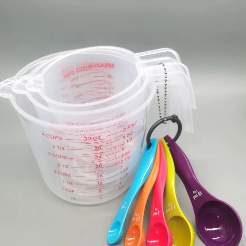 Baking Tool Metering Cup Household Plastic Transparent Graduated Measuring Cup250/500/ 600/1000ML Kitchen Baking Measuring Tool