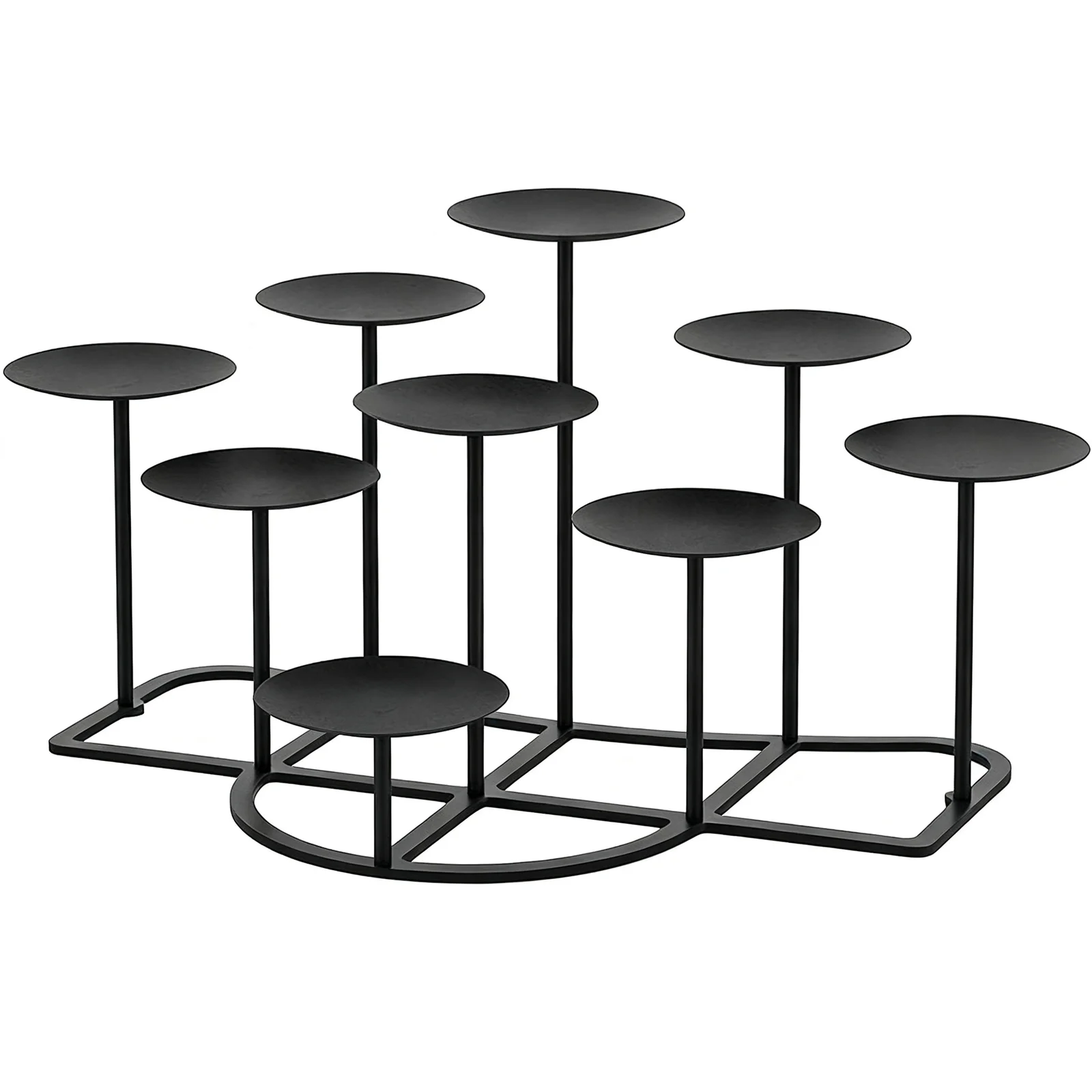 Table Centerpiece Sturdy Iron Construction Modern Geometric Candle Stand Candle Holder Home Decor