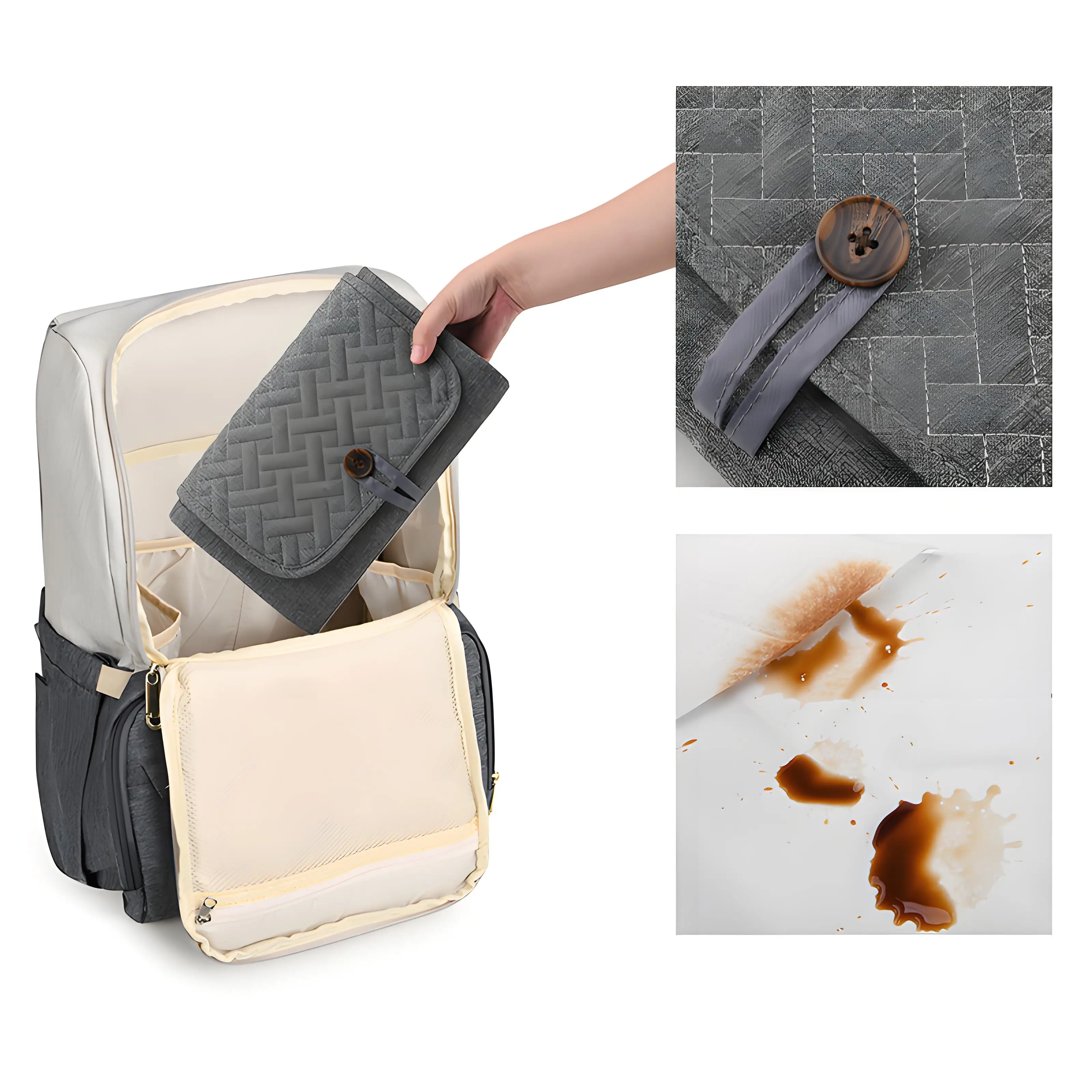 منصات الحفاضات المحمولة |   وسادات رامي خفيفة الوزن مقاومة للماء للسفر والاستخدام المنزلي للأطفال