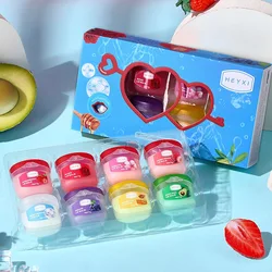 4/6/8pcs Fruit Series Lip Balm Set Sleeping Lip Mask Moisturizing Hydrating Non-sticky Anti-Cracked Lip Balm Lips Care