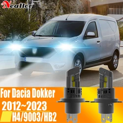 2pcs H4 HB2 9003 Led Headlight Canbus No Error Car Bulb High Power White Fog Light Diode Lamp 12v 55w For Dacia Dokker 2012~2023