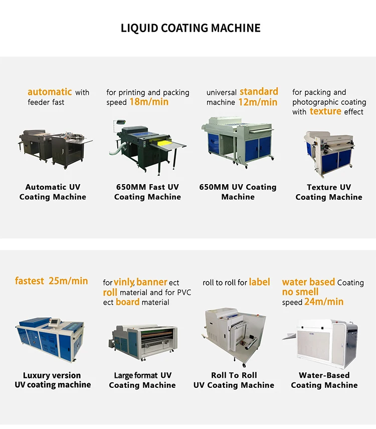 DOUBLE 100 New Innovation Automatic Small 650mm Spot UV Coating Machine For Printing Industry