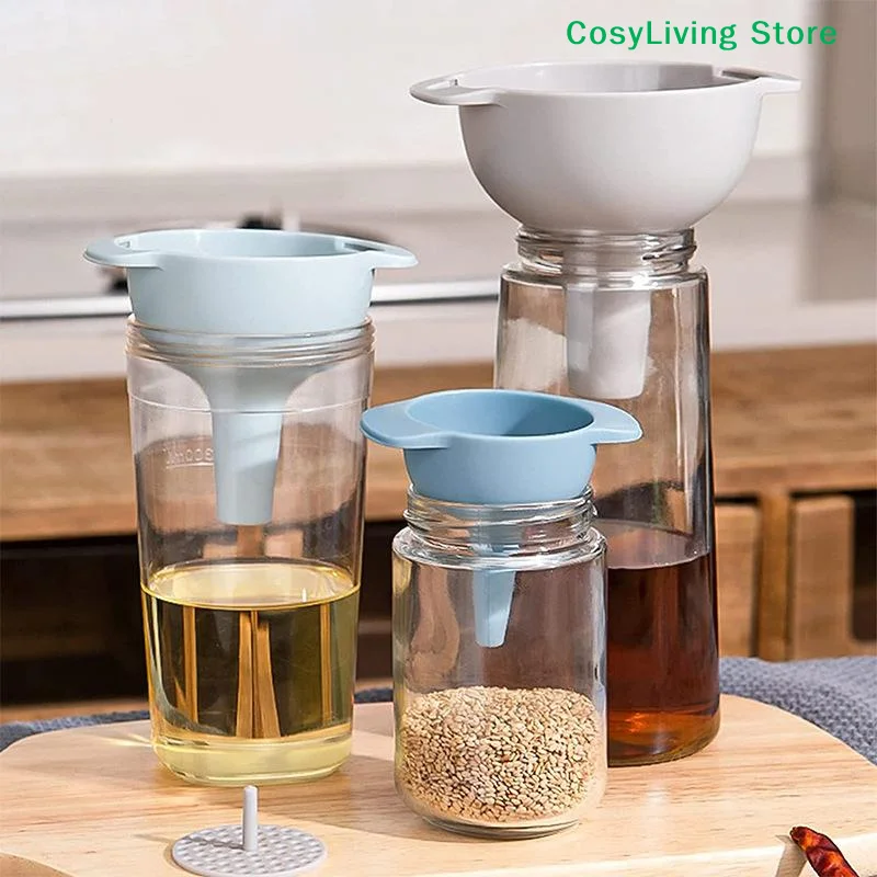 [CL]4 In 1 Kitchen Funnels Kitchen Funnels With Detachable Strainer Filter Food Grade For Filling Bottles Household Oil Funnel