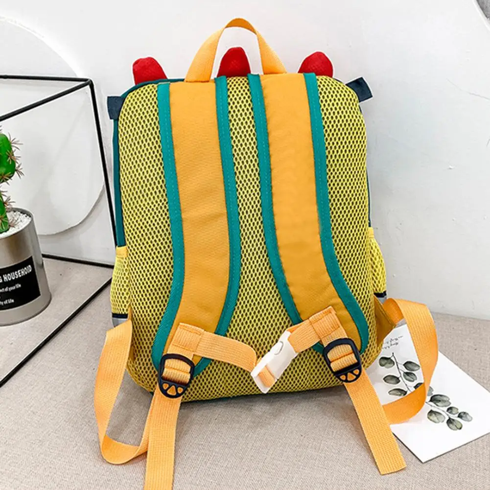 

Sturdy Stitching School Bag Adorable Cartoon Dinosaur Kids Backpack with Waterproof Design Multi Pockets for Kindergarten