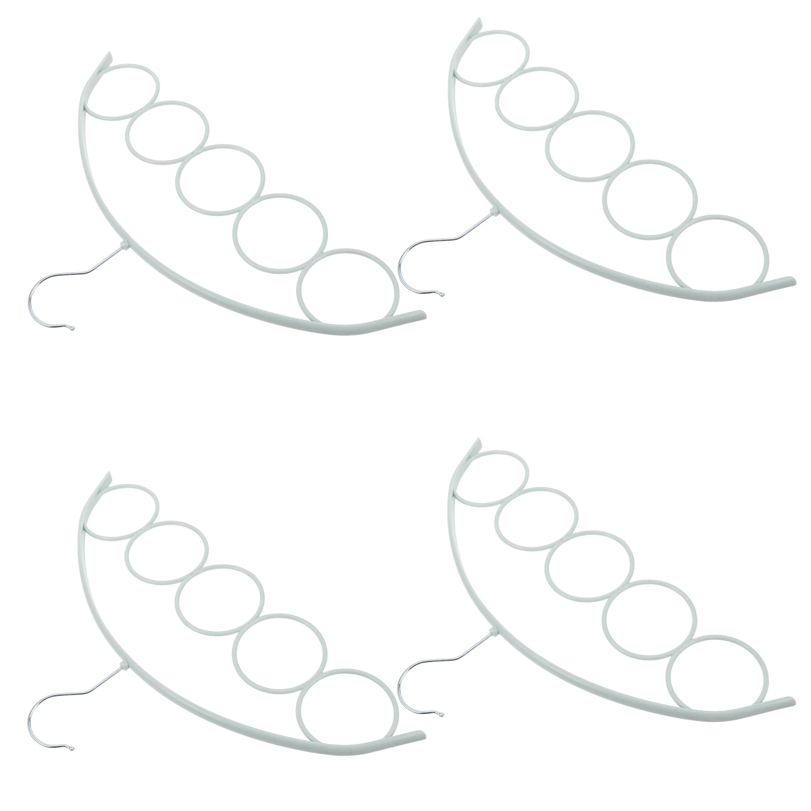

4 Pcs Non Slip Plastic Hanger Scarf Tie Rack Closet Organizer Multifunctional Storage Space Saving Standard Hook Fits
