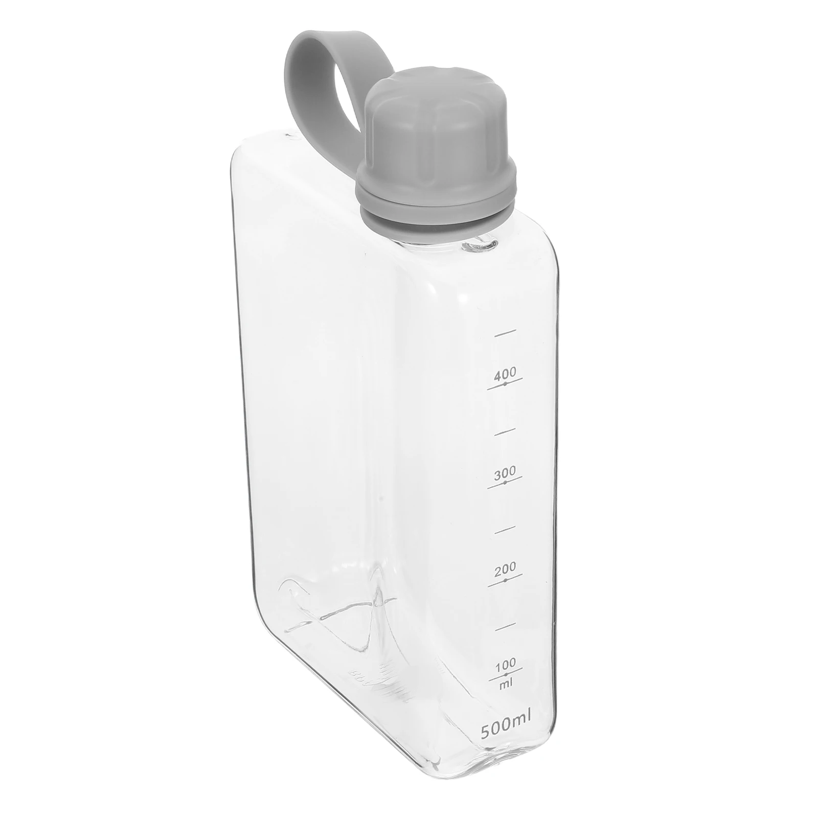 

Portable Flat Water Bottle 500ml Leakproof Flask Cup for Gym Hydration Travel Sport Reusable Plastic Bottle Student Essential