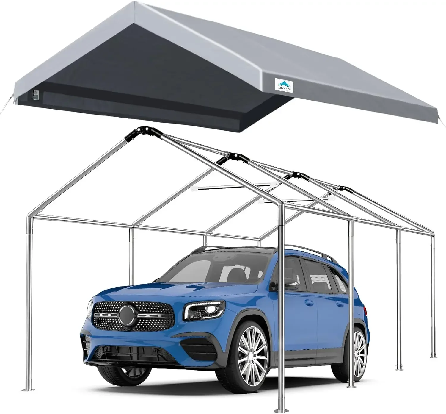 

ADVANCE OUTDOOR 10x20 ft Easy-to-install Carport, Save 50% Installation Time, Heavy Duty Car Canopy Garage Boat Shelter Party