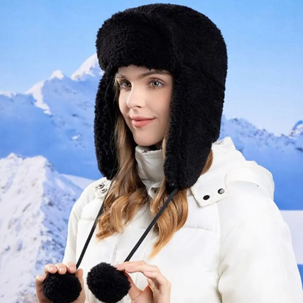

Повседневная ветрозащитная женская шапка-ушанка с утолщенной защитой ушей, теплая зимняя шапка для езды на велосипеде, теплая маска для лица, лыжная шапка-балаклава для женщин
