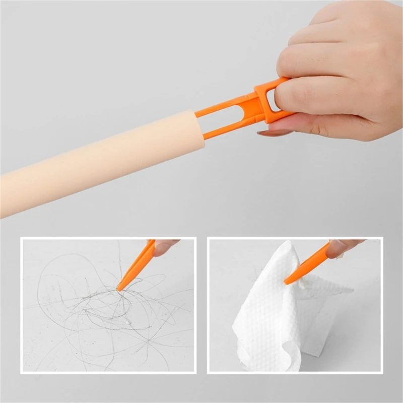 Plastic Toilet Brush Deep Cleaner Toilet Brush with Inner Tweezer for Bathroom