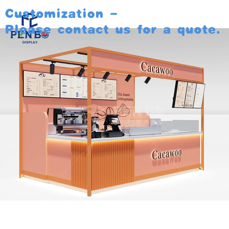 

custom.Modern Mall Kiosk Coffee Shop Bar Counter Display Shopping Mall Store Kiosk Design Food Kiosk