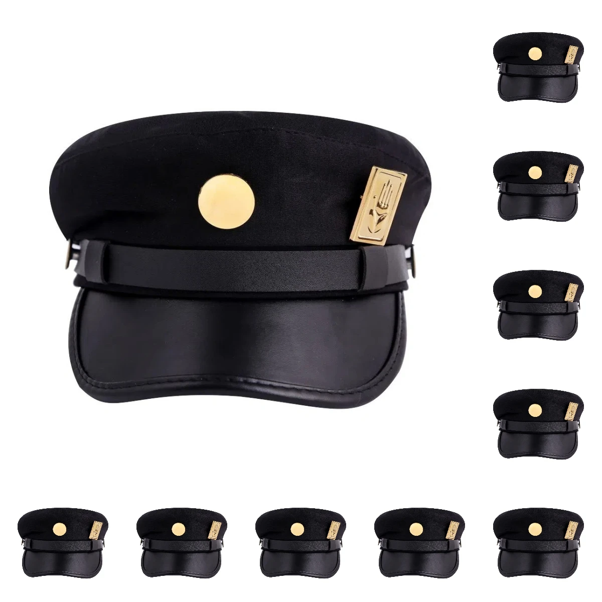 1 PCS/10PCS Cosplay Cap Jotaro Costume Accessories Hats Army Military Flatcap for Halloween Party