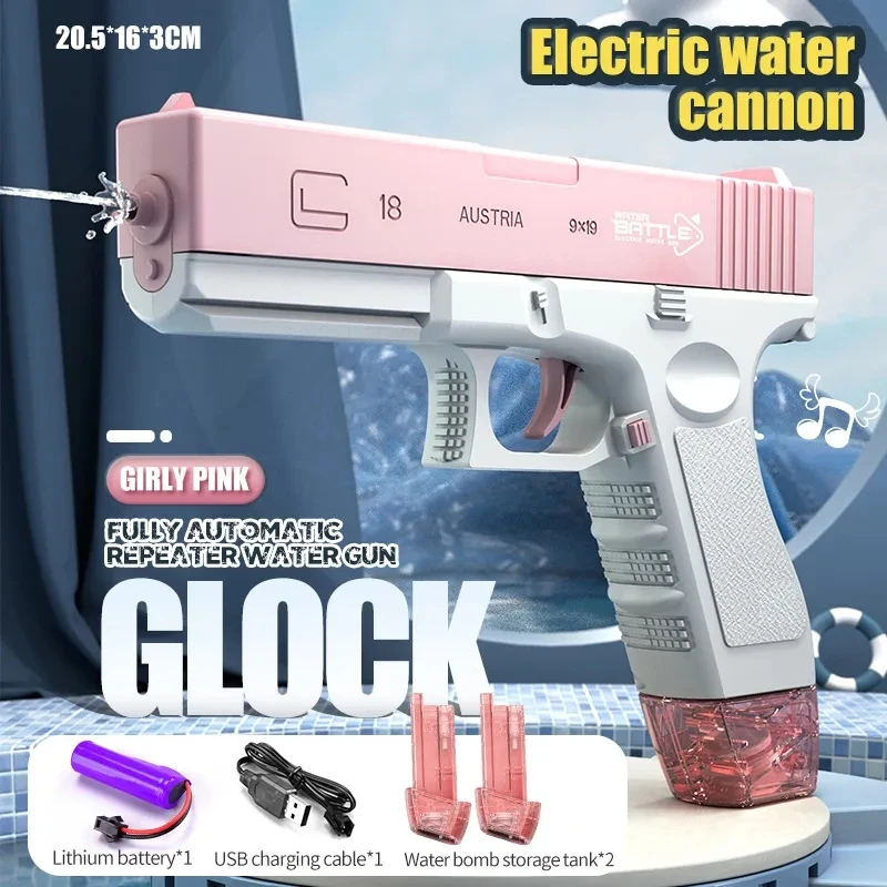 Electric Water Gun Gel Blasters Gun Toys for Summer Pool Toys for Kids Parent-child Water Fights