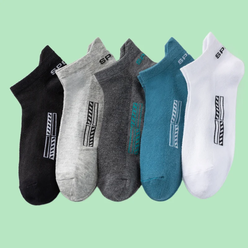 10 Pairs High Quality Men Sports Socks Fashion Casual Athletic Ankle Socks Breathable Mesh Casual Women Low Cut Short Boat Socks