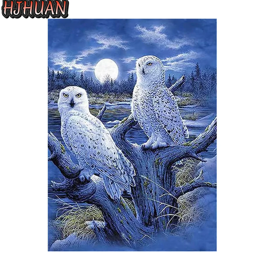 3d diy Алмазная вышивка Абстрактное искусство Сова портрет Вышивка крестиком Современный декор мозаика алмазная живопись квадратная/круглая дрели pictur