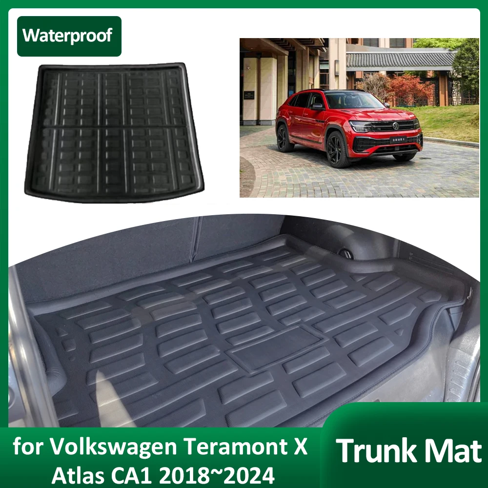 

Car Trunk Mat for Volkswagen VW Teramont X Atlas CA1 2018~2024 Waterproof Luggage Cargo Boot Pad Liner Cover Custom Accessories