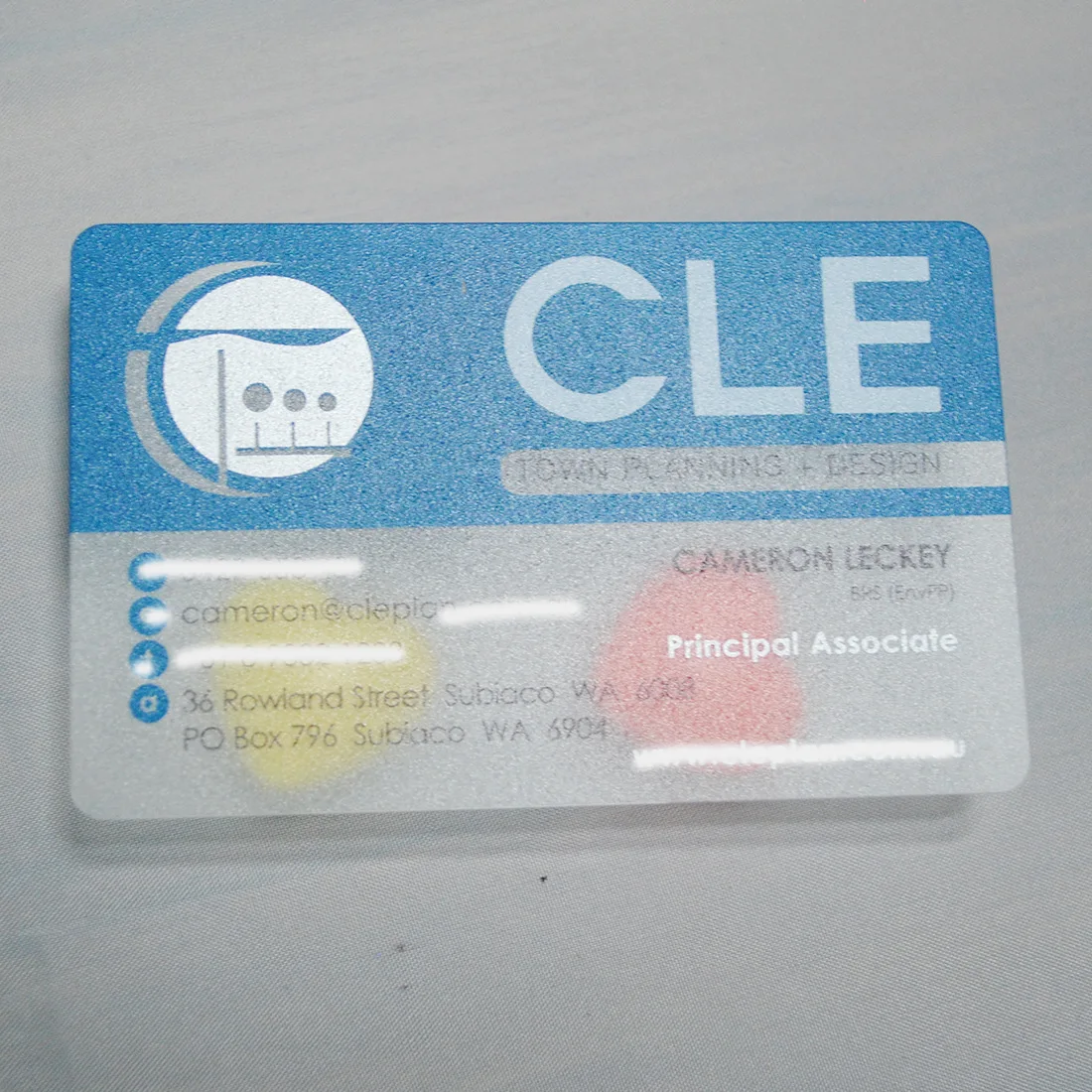 Custom Semi-Transparent Business Card One Side Printing Personalized Clear Waterproof Card with Your Own Information