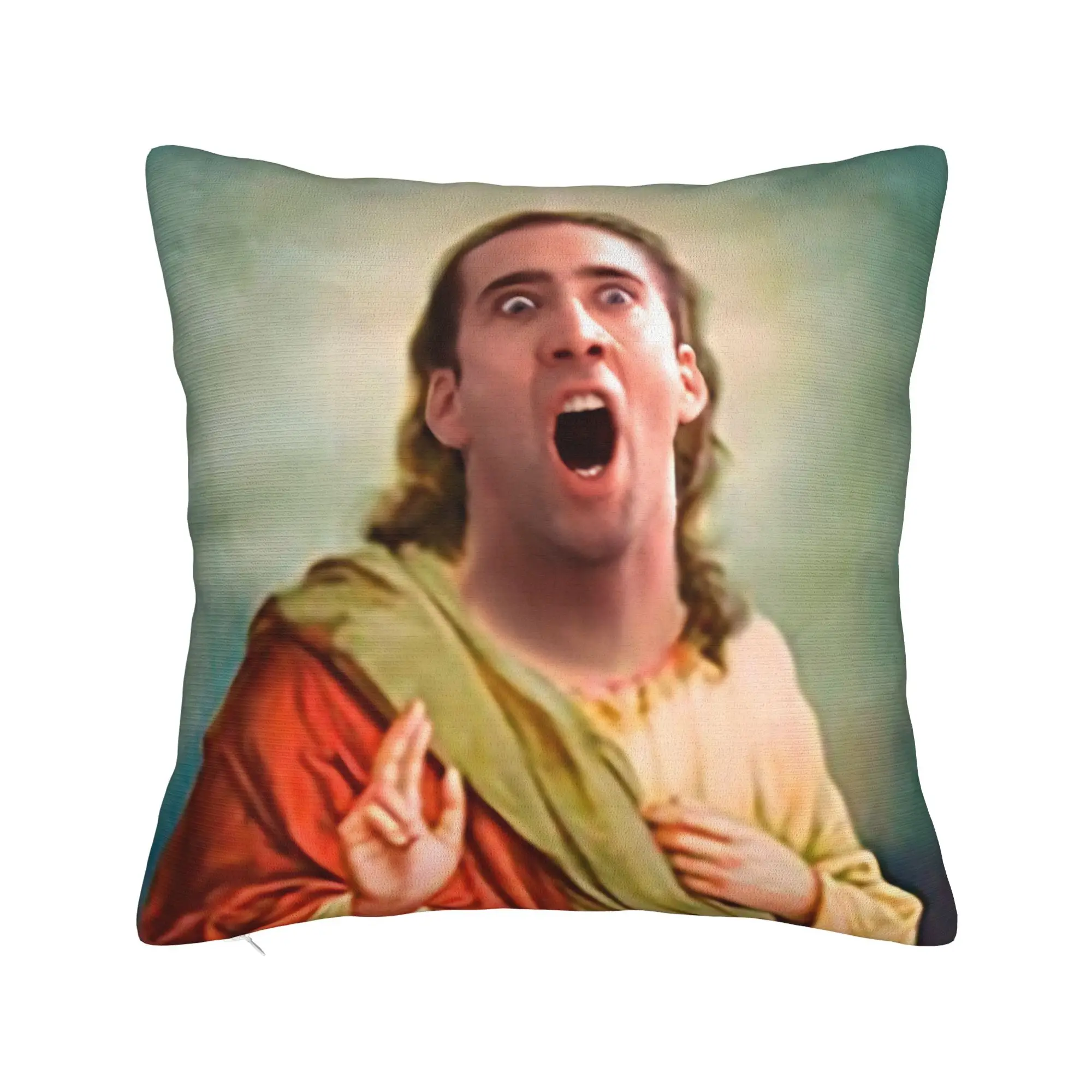 Saint Nicolas Cage The Glorious  Pillowcases  Vintage Pillow Case For Sofa Home Decor Soft Pillow Cover
