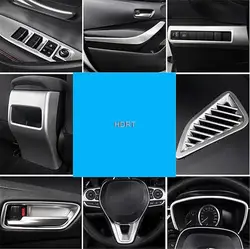 Car Style ABS Chrme Silver Interior Decoration Steering Wheel Gear Panel Outlet Cover Sticker For Toyota Corolla Cross 2022 +