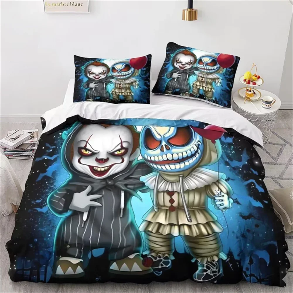 

Puppet Horror Doll Bedding Set 3D Printed Duvet Covers Sets With Pillowcases Child of Play Moive Character Chucky Doll Bed Linen