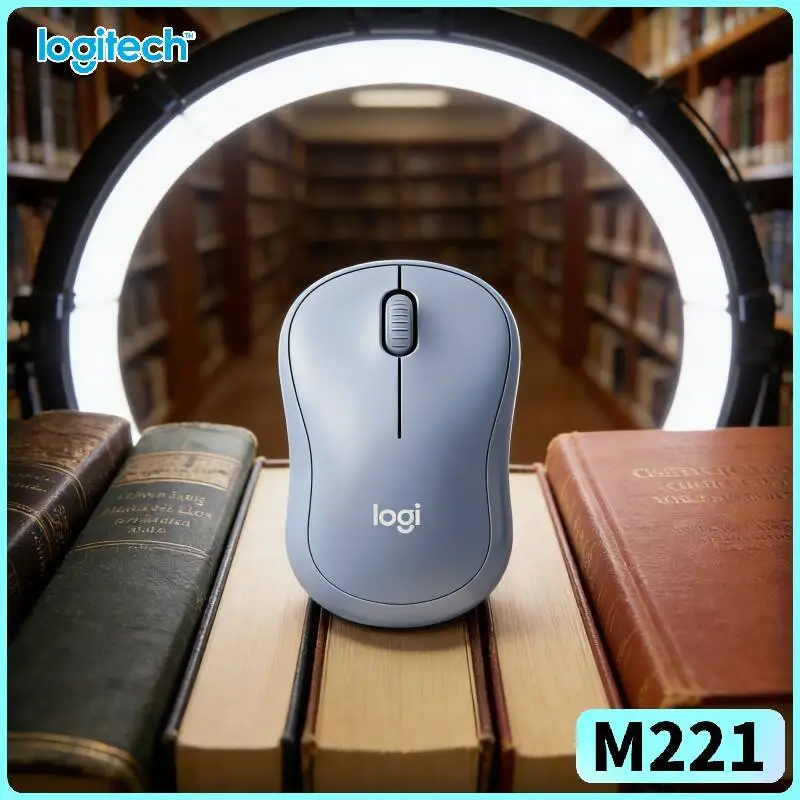 Logitech M221 Silent Wireless Mouse - 2.4GHz Firm Signal, Smooth Tracking, Gentle Taps, Office Home Library Jobs