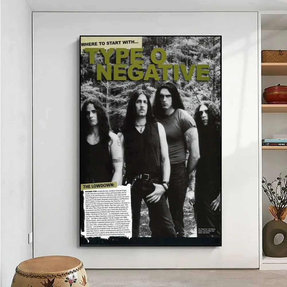 type o negative Poster Club Kraft Paper Prints Rules Poster Vintage Home Room Cafe Bar Art Wall Decor Aesthetic Painting