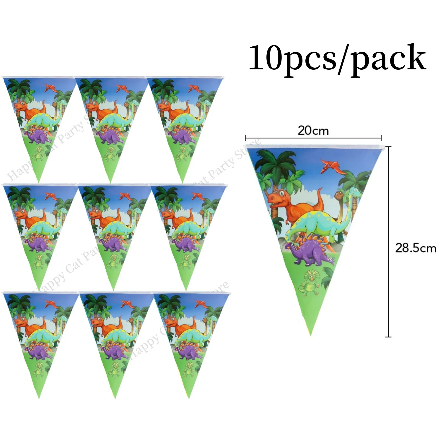 Dinosaurier Alles Gute zum Geburtstag Girlande Banner Party Flagge Banner Bunting Wimpel Girlande Flagge Kinder Party Gefälligkeiten Hängen Dekor Liefert – Detail 9