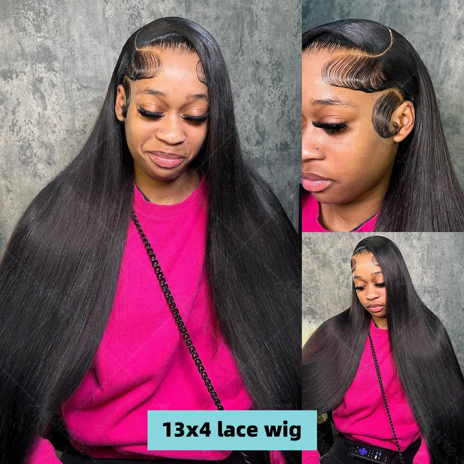 30 40 Inch 200 Density Bone Straight 13x4 HD Lace Front Wigs Human Hair 13x6 Lace Frontal Wig Brazilian Pre Plucked For Women image 2