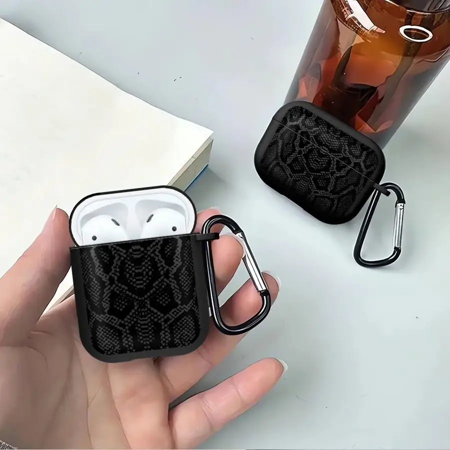 

Earphone Cases Cover Case For Airpods 4 3 Pro2 2 Pro Pro3 1 Snakeskin Pattern