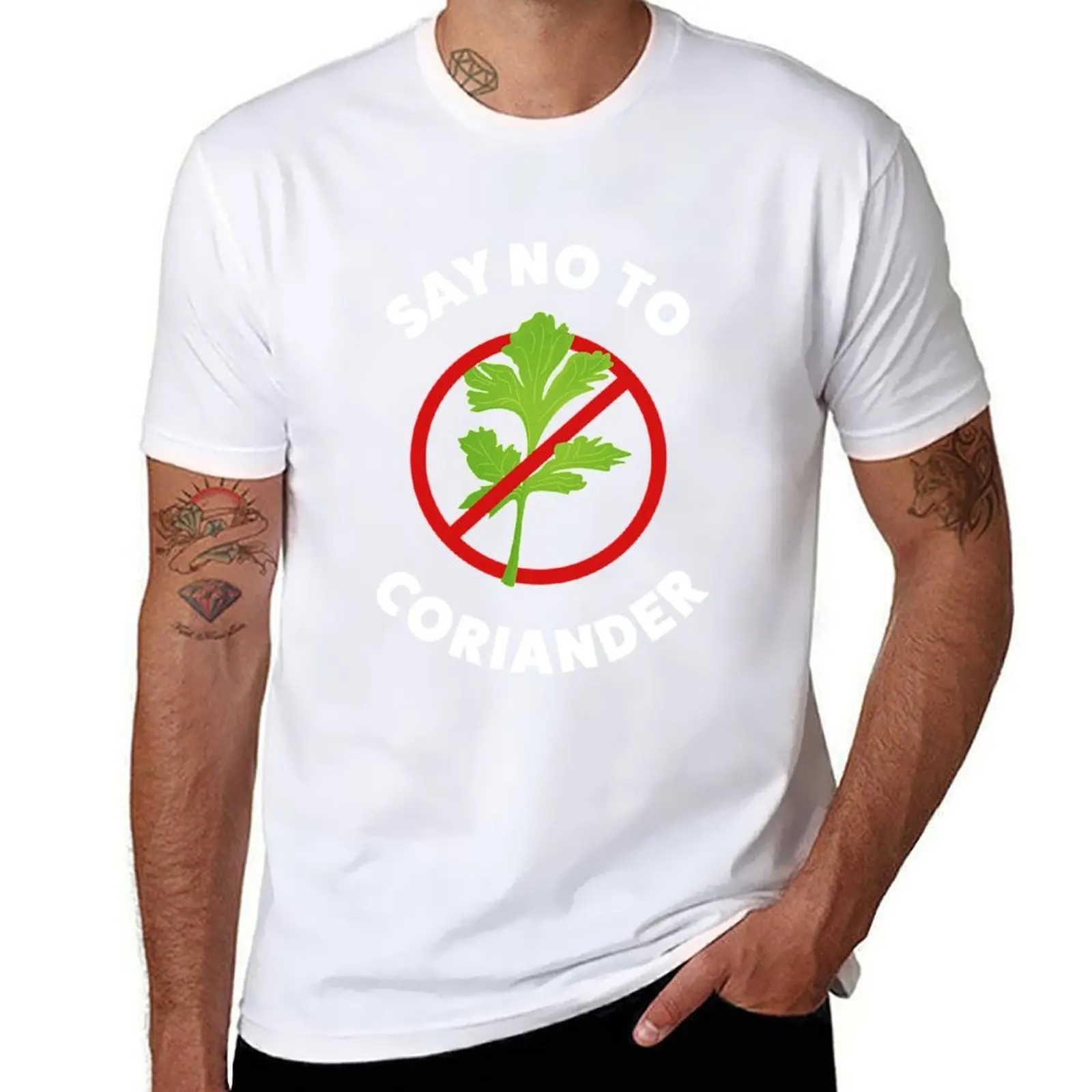 

Say No to Coriander! Funny Gift Top for Husband T-Shirt man t shirt heavy cotton cotton t shirts high quality T-Shirt